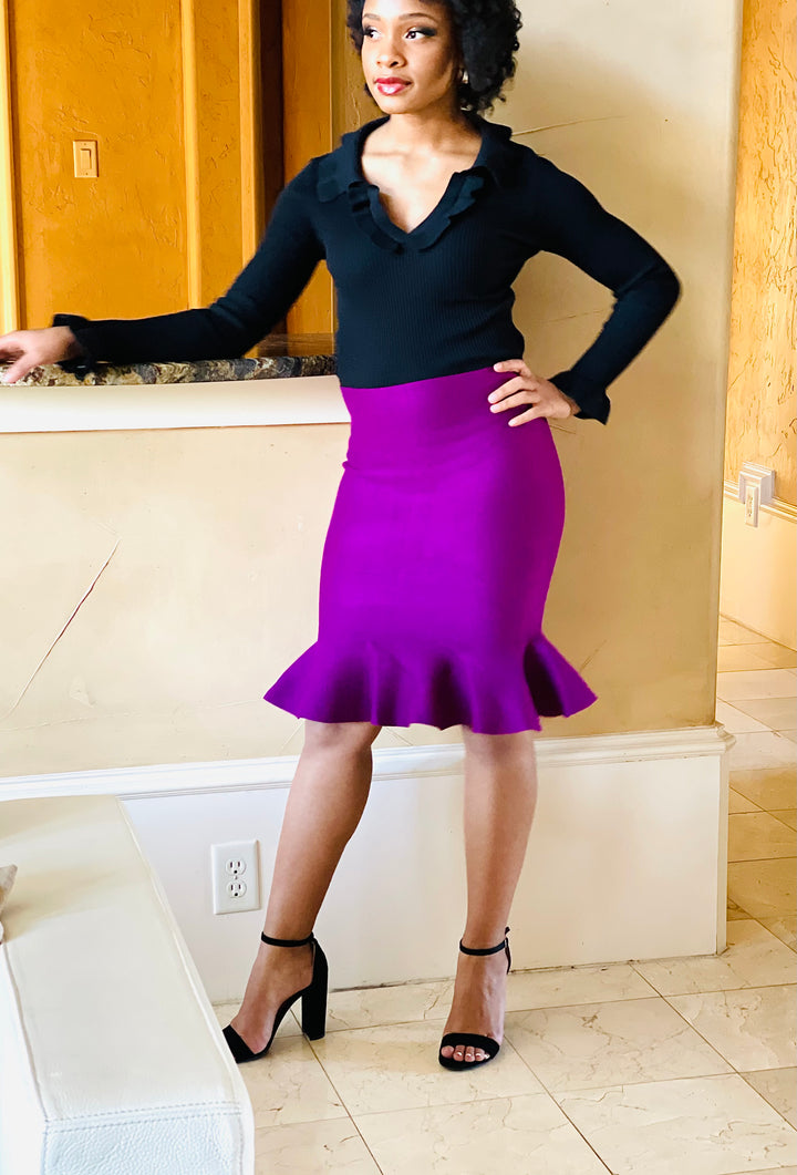 Sassyn Ruffles Trumpet Skirt