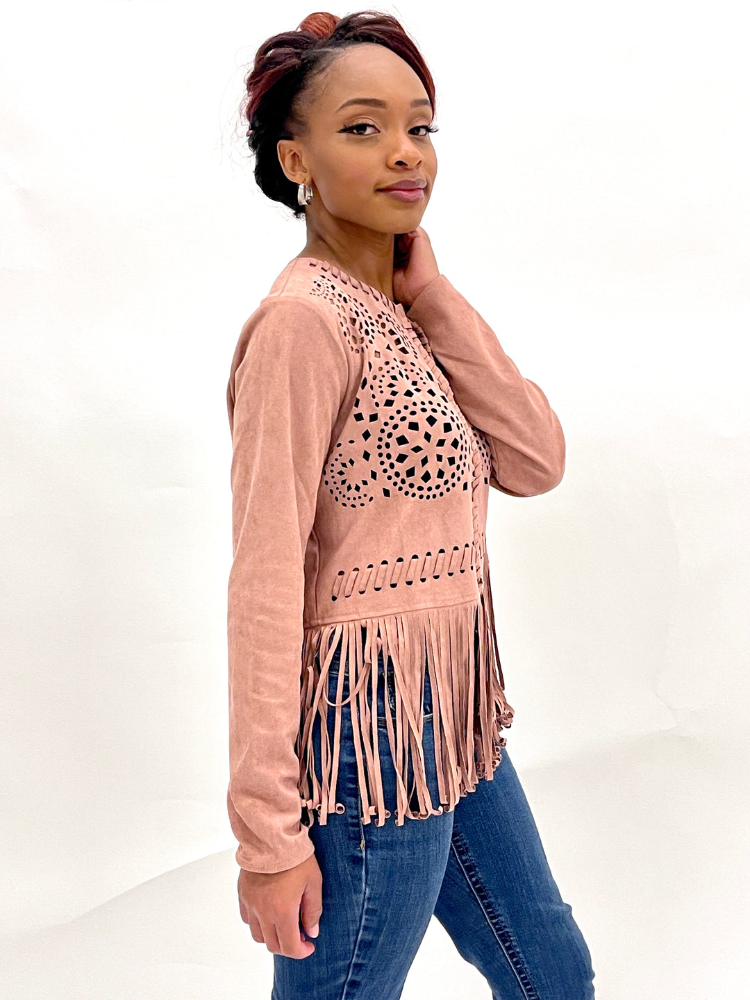 Mauve Suede Top