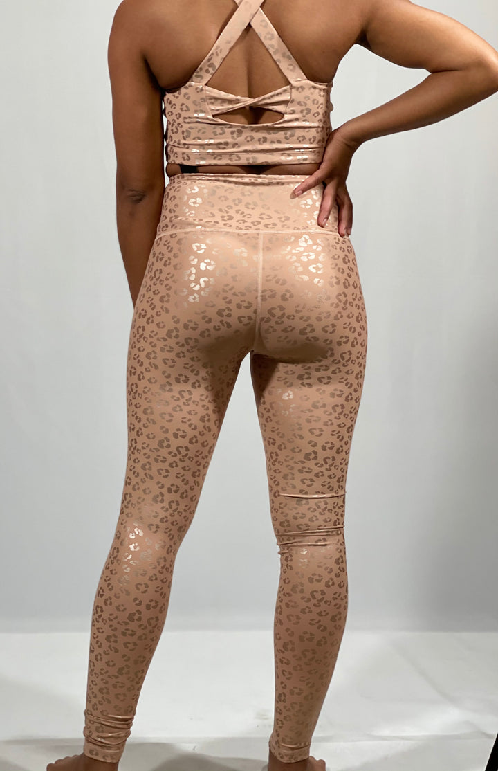 Peach Leopard Leggings