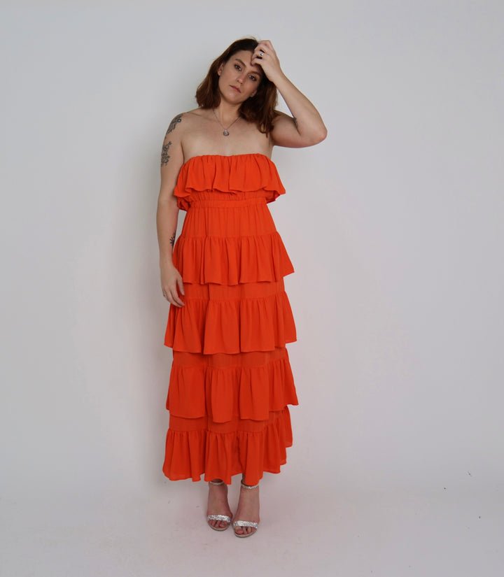 Orange Tube Dress