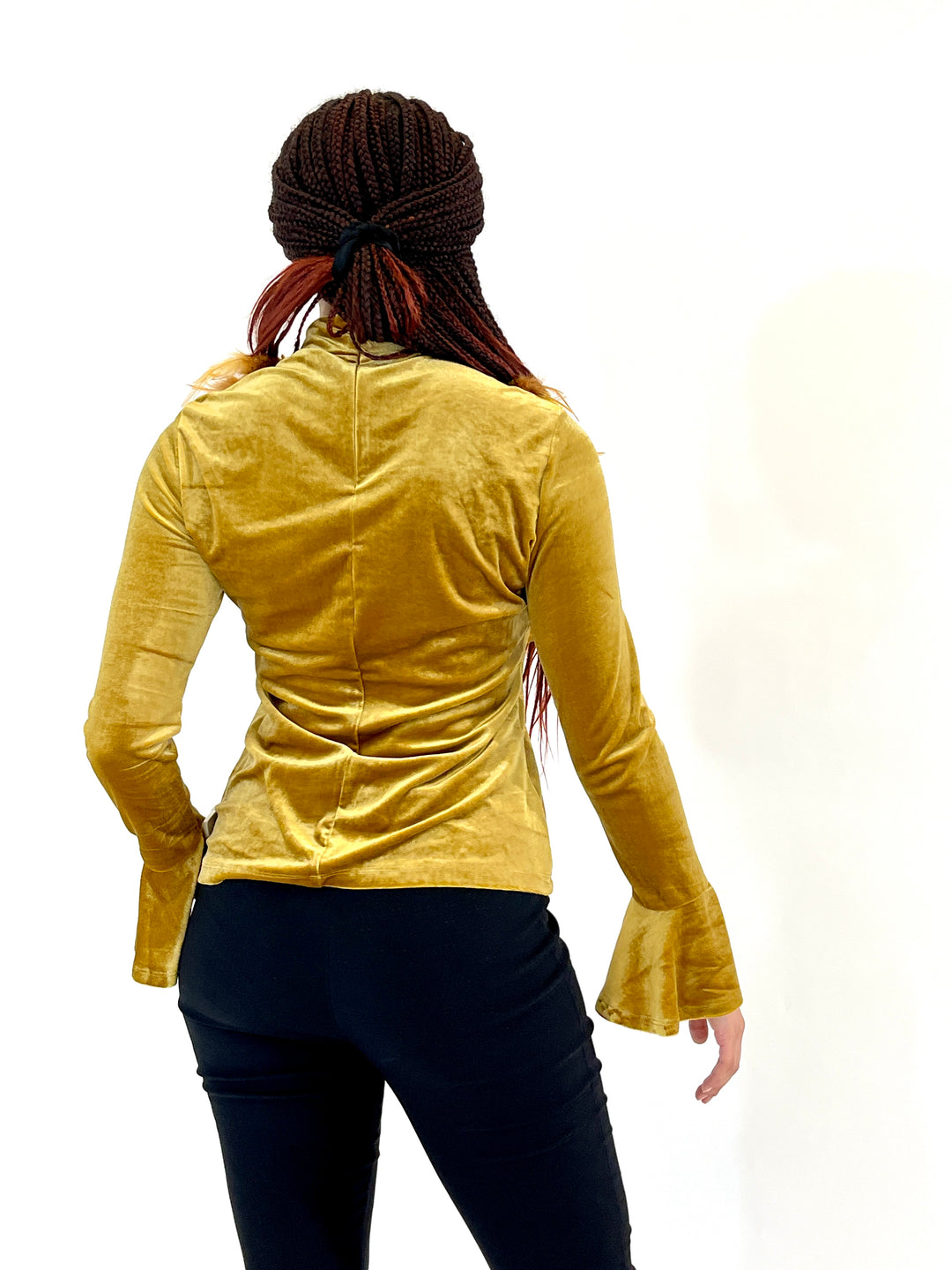 Gold Faux Feather Top