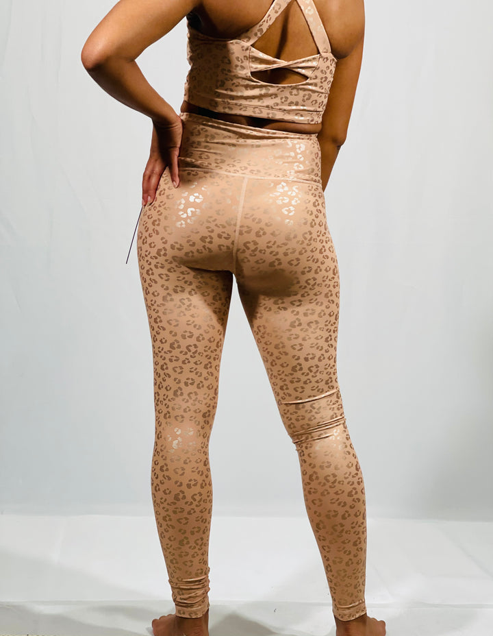 Peach Leopard Leggings