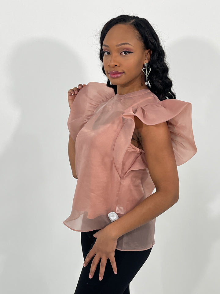 Ruffle Shoulder Top