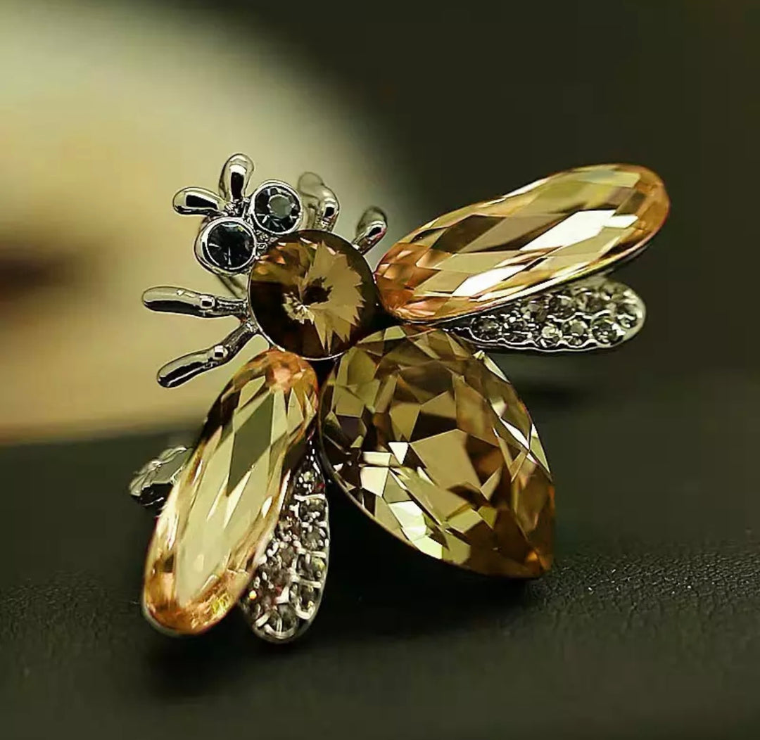 Gold Bee Brooch