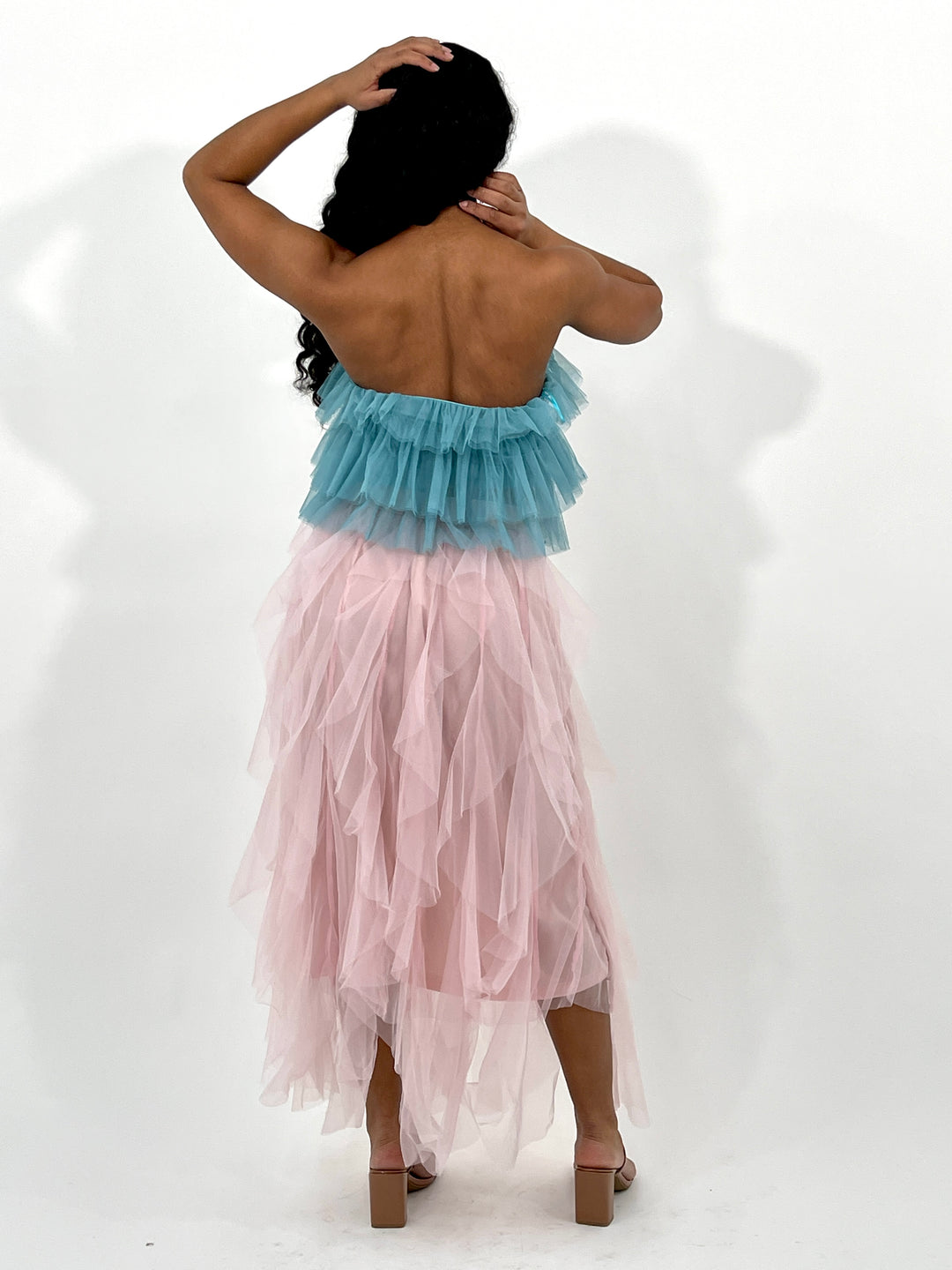 Off Shoulder Aqua Top