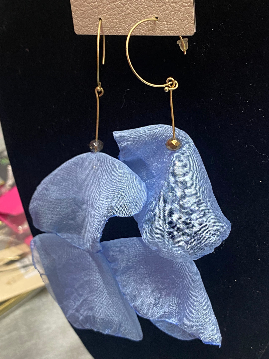 Blue Leafed Earrings