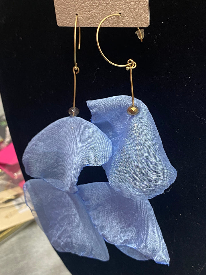 Blue Leafed Earrings