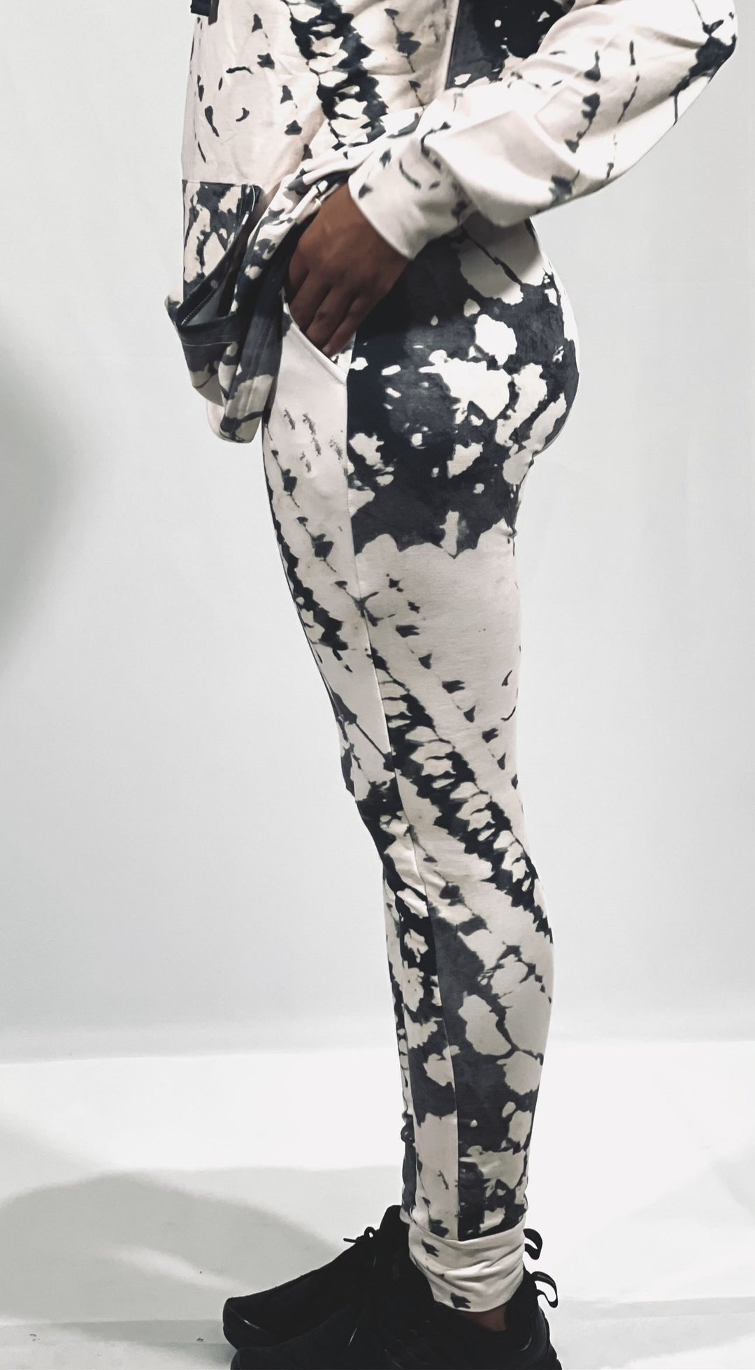 White Tie-Dye Sweatpants