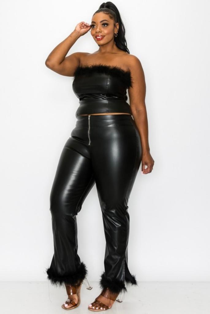 Two Piece Black Pant Set