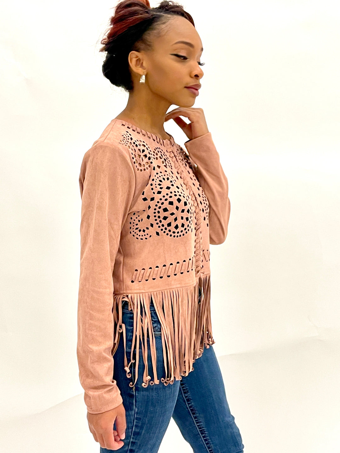 Mauve Suede Top