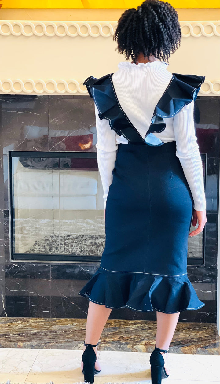 Sassyn Patchwork Ruffle Skirt