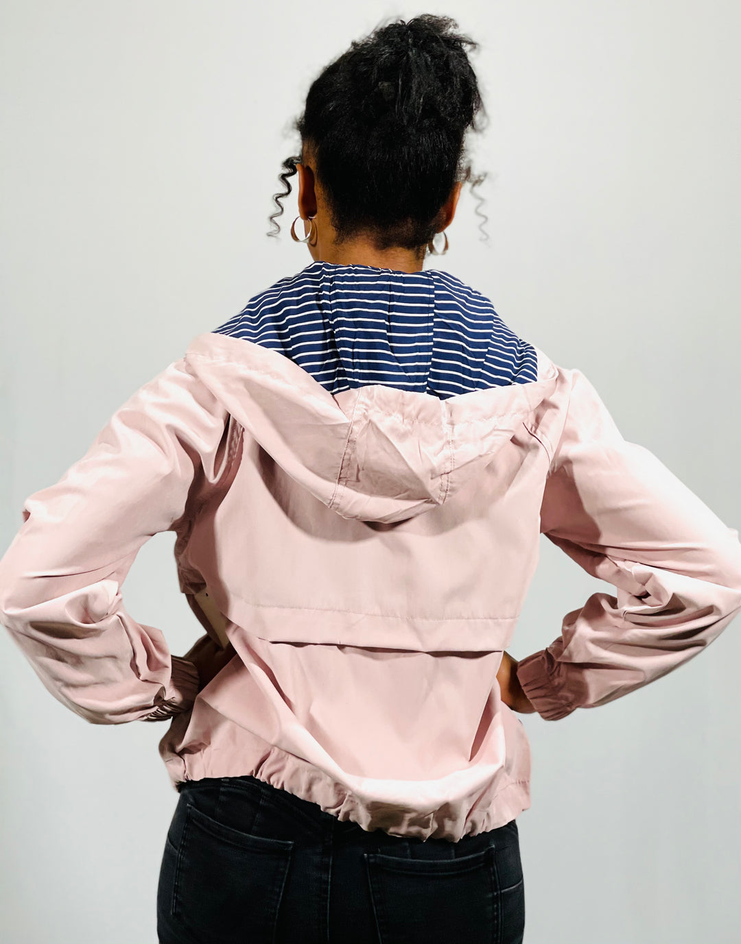 Stripe Detail Long Sleeve Woven Jacket