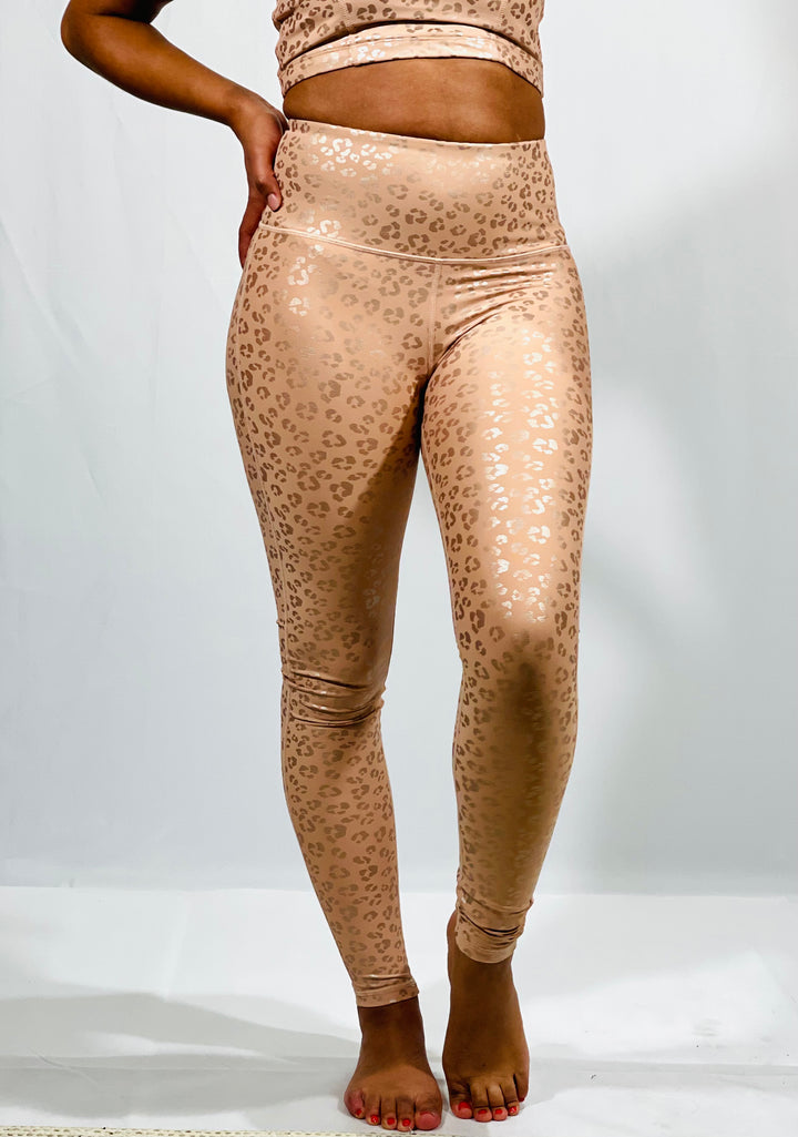 Peach Leopard Leggings