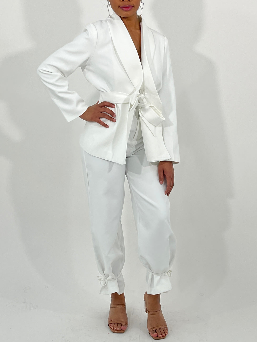 White Blazer Set