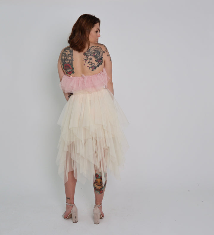 Cream Tulle Skirt