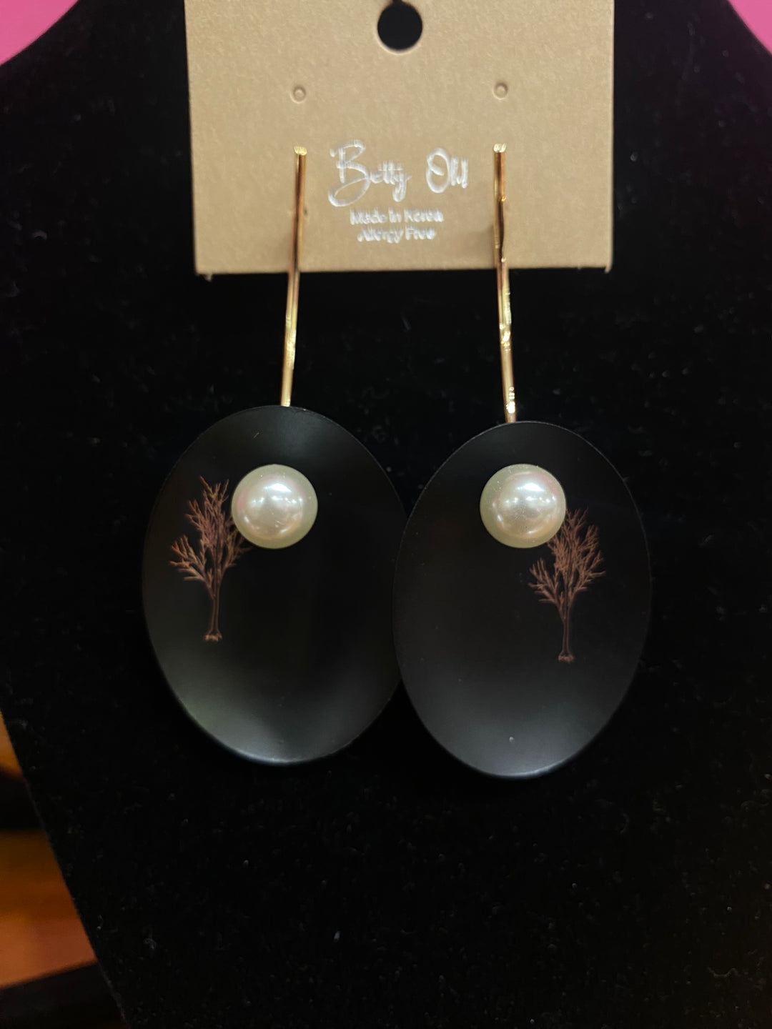 Black Plate Earrings