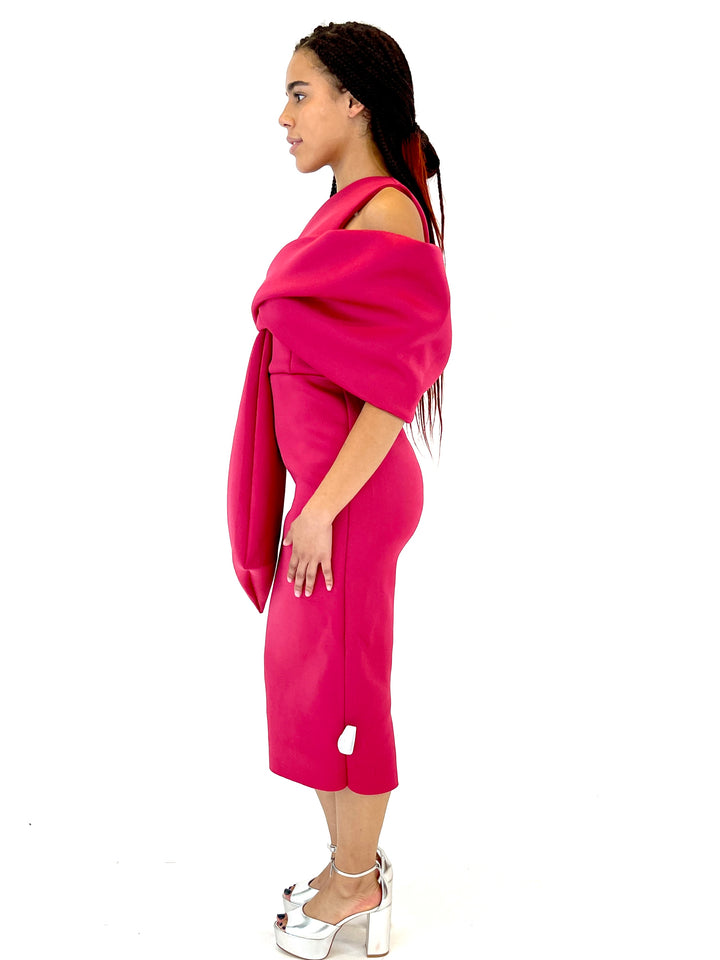 Stylish Pink Off Shoulder Dress