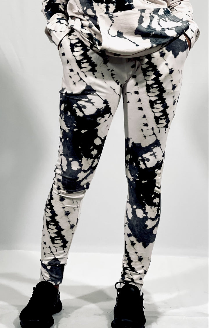 White Tie-Dye Sweatpants