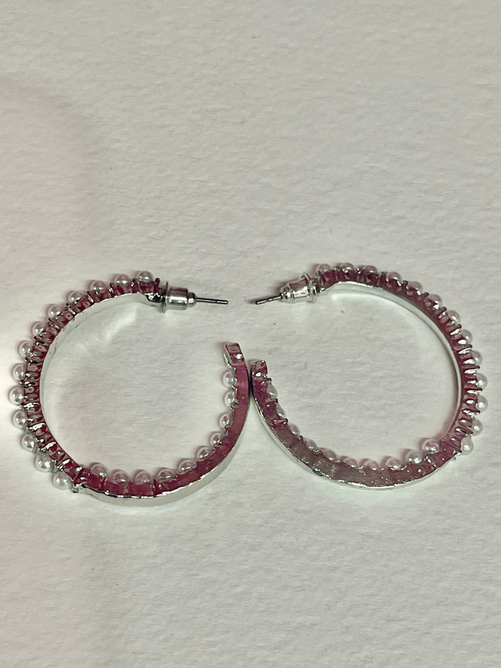 Pearled Hoops