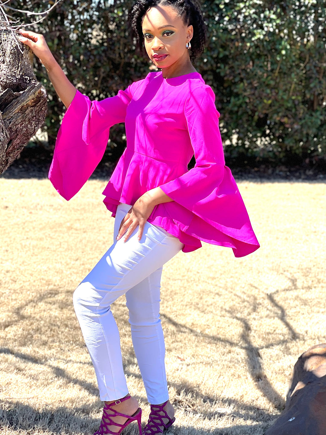 Magenta Trendy Top
