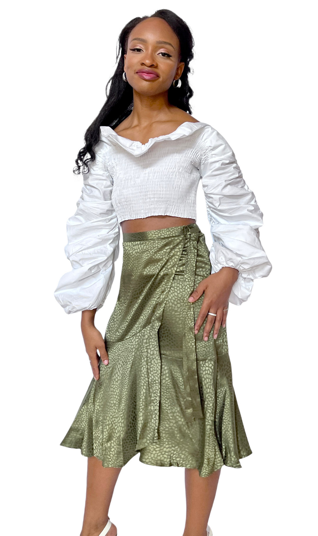 Olive Midi Skirt