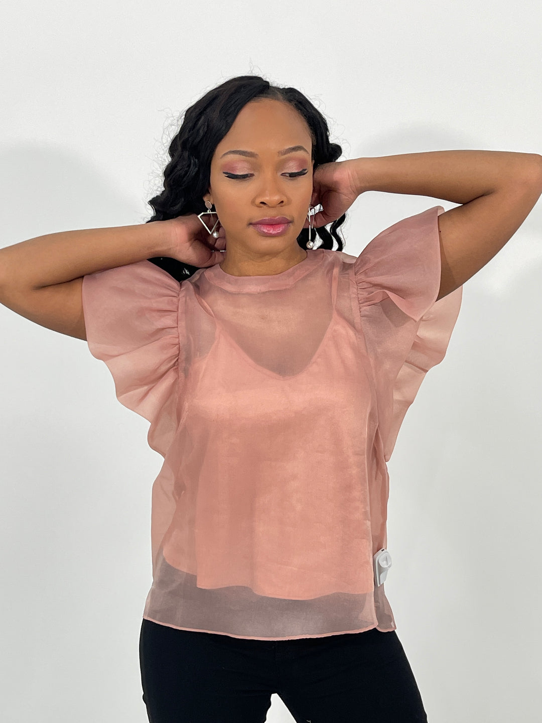 Ruffle Shoulder Top