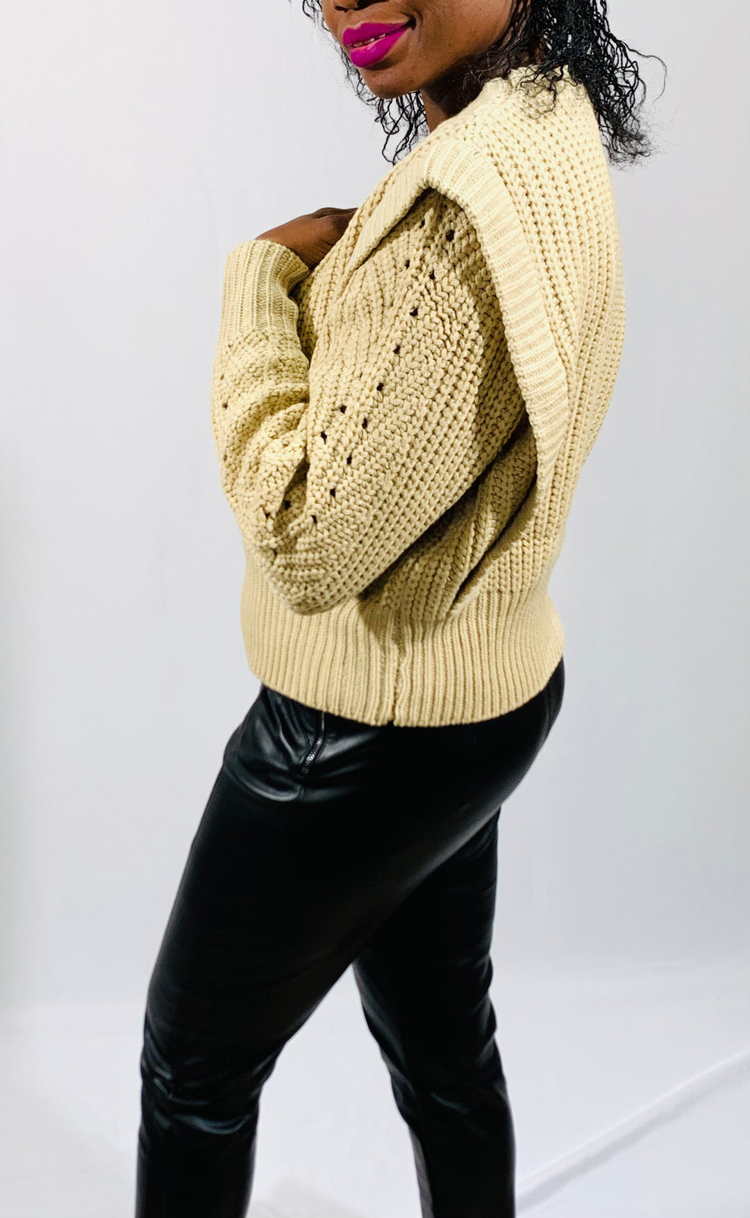 Statement Shoulder Pontelle Detail Sweater