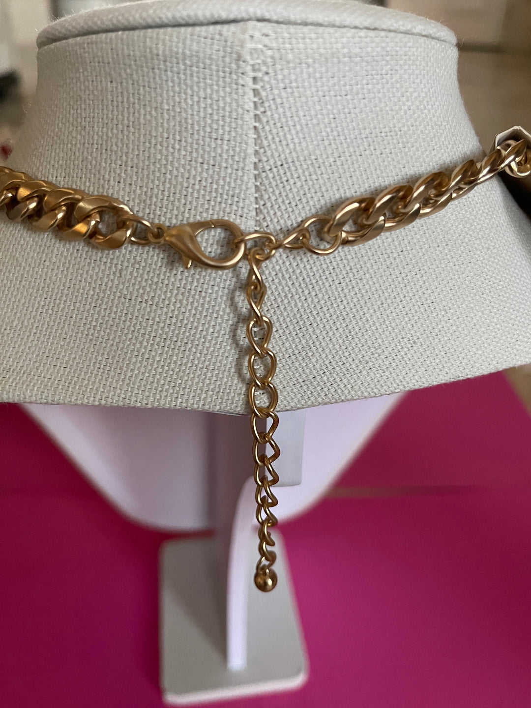 Red And Gold Plate Necklace