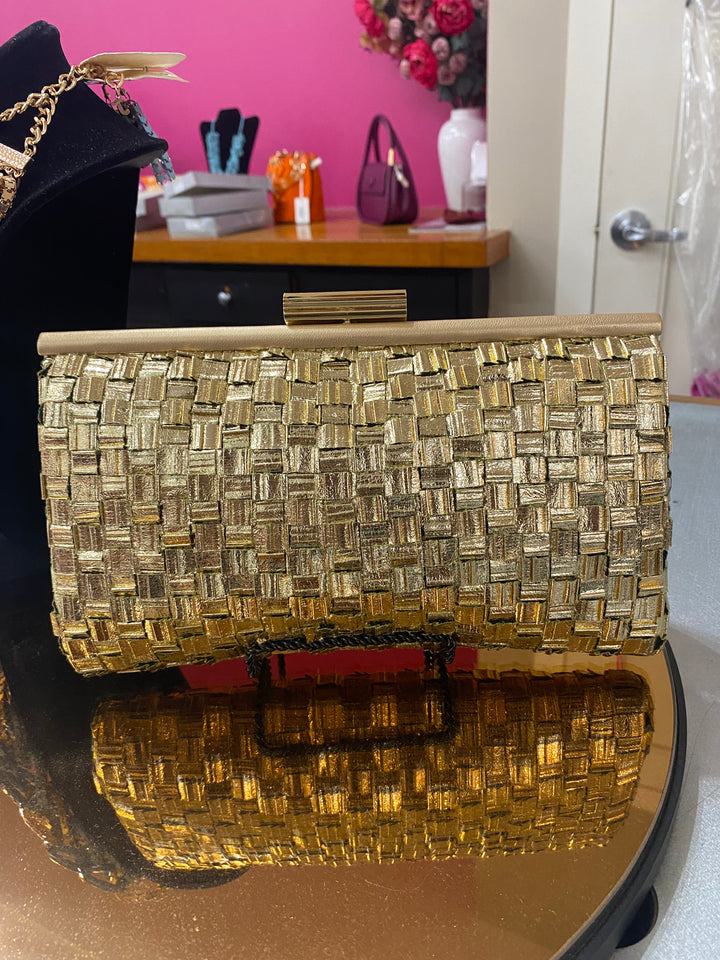 Gold Metallic Clutch