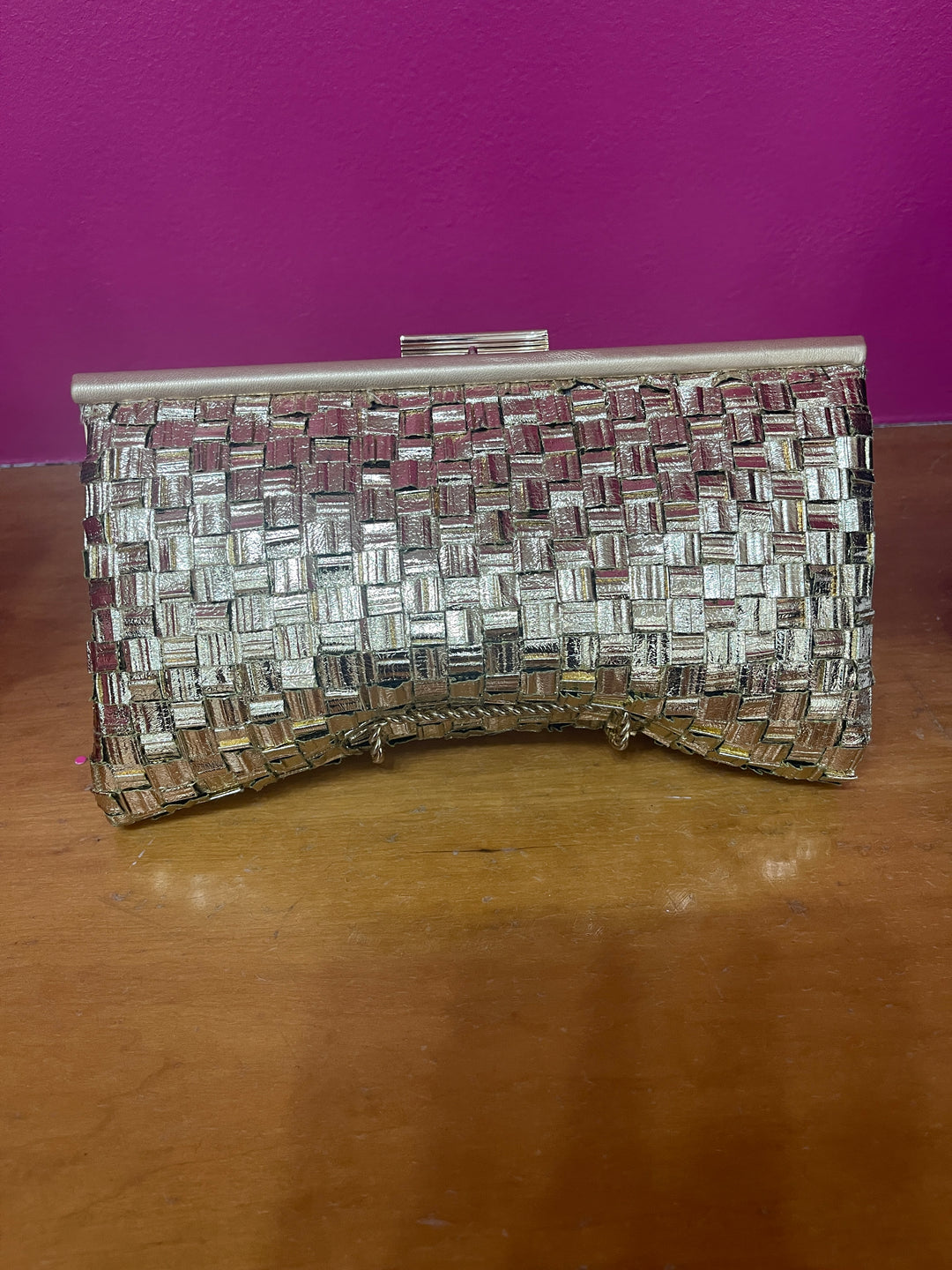 Gold Metallic Clutch