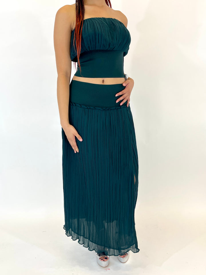 Forest Green Midi Skirt