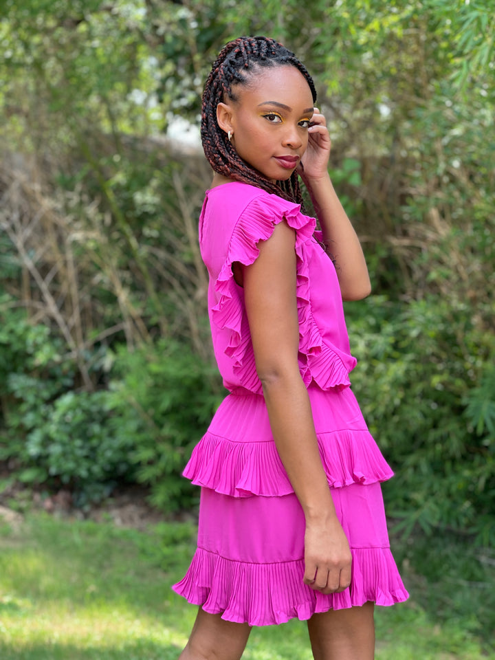 Pretty Folies Magenta Dress