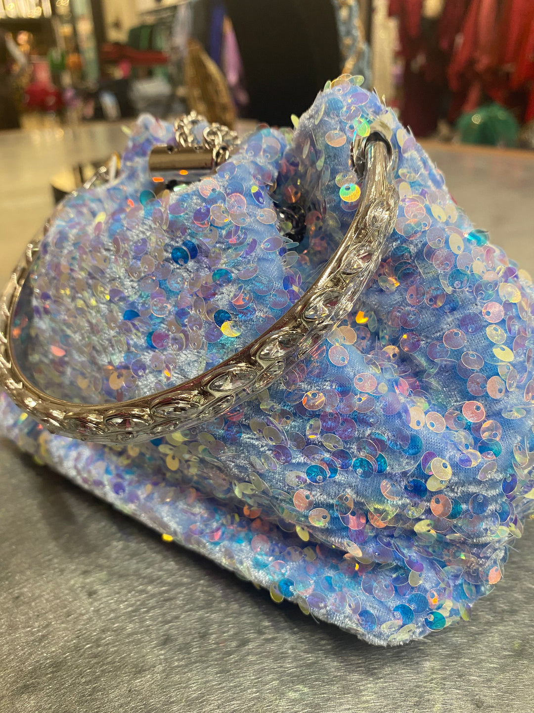 Sequin Light Blue Bag