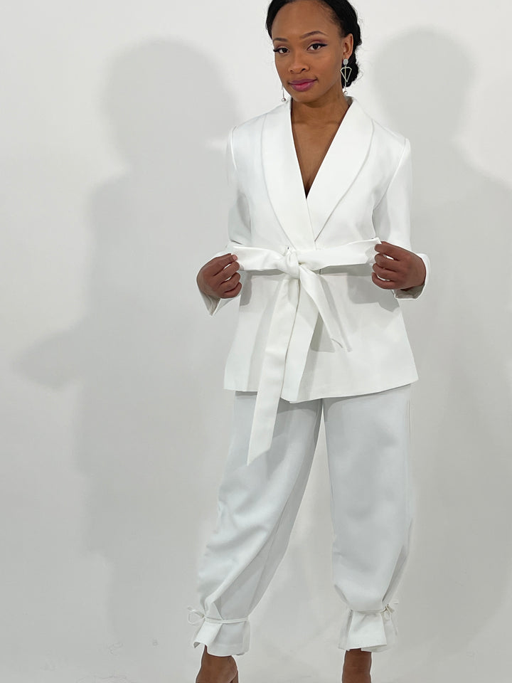 White Blazer Set