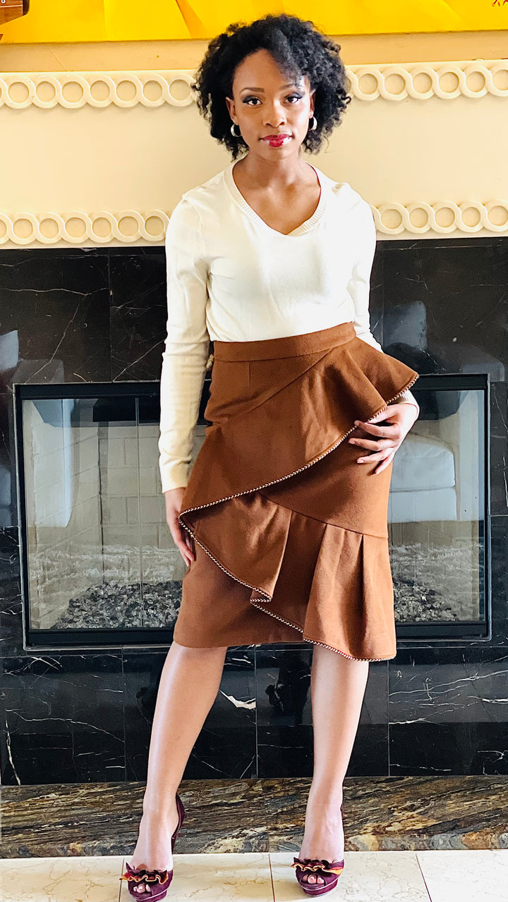 Sassyn Irregular Ruffle Skirt