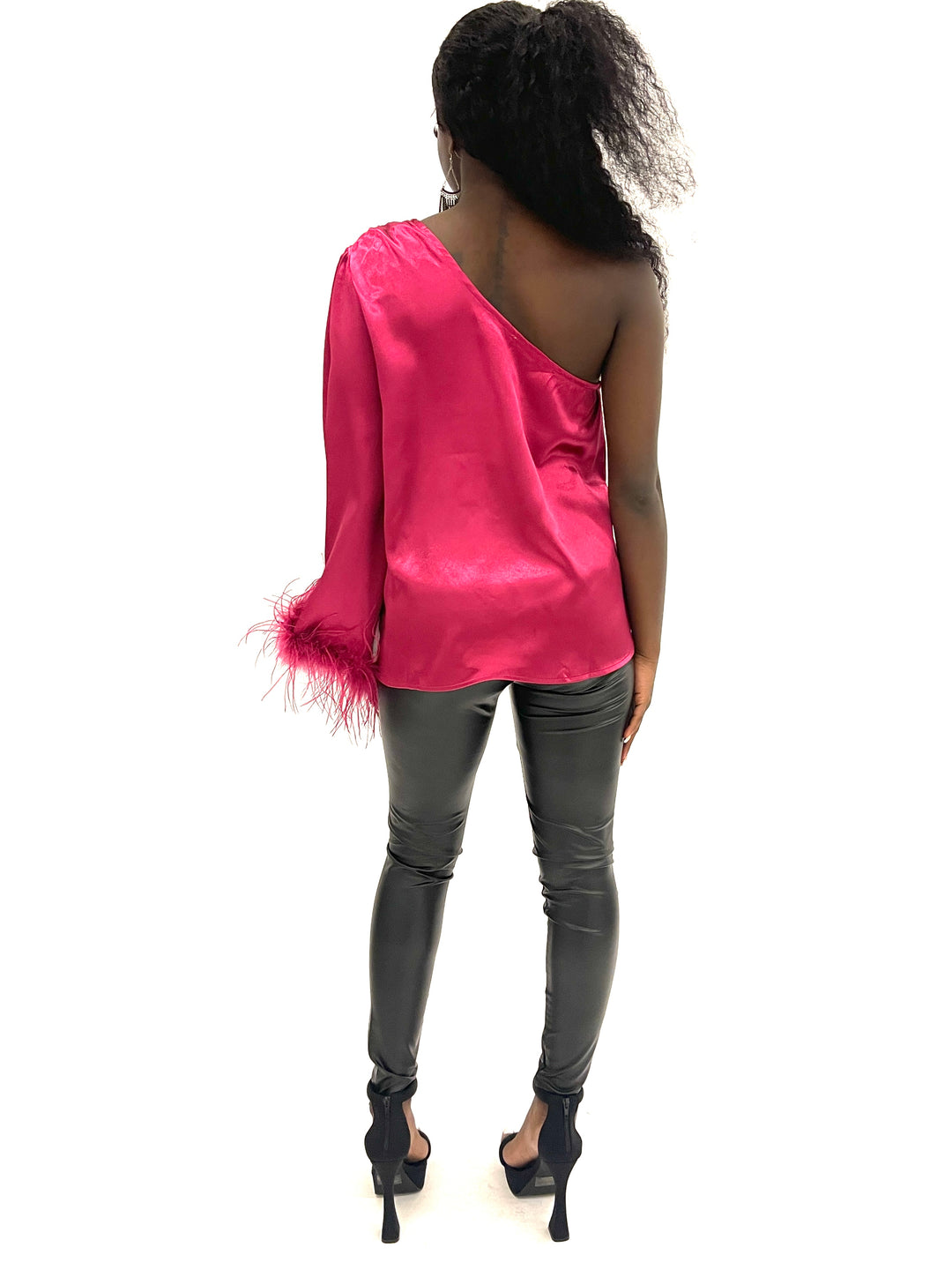 Hot Pink Feather Top