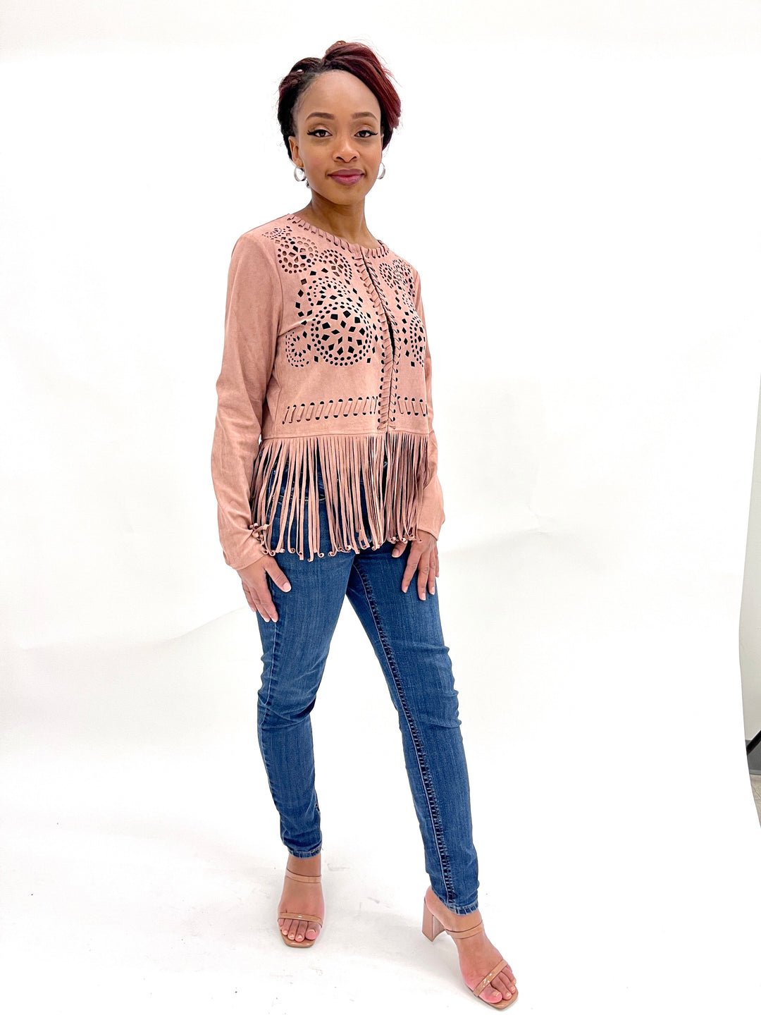 Mauve Suede Top