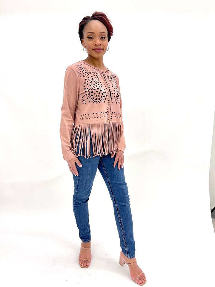 Mauve Suede Top