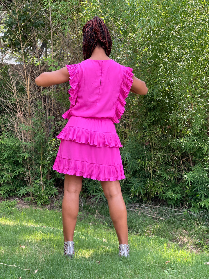 Pretty Folies Magenta Dress