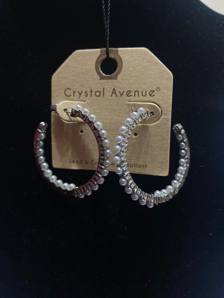 Pearled Hoops