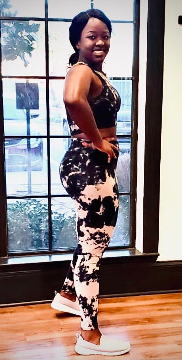 Mushroom Black High waist Leggings
