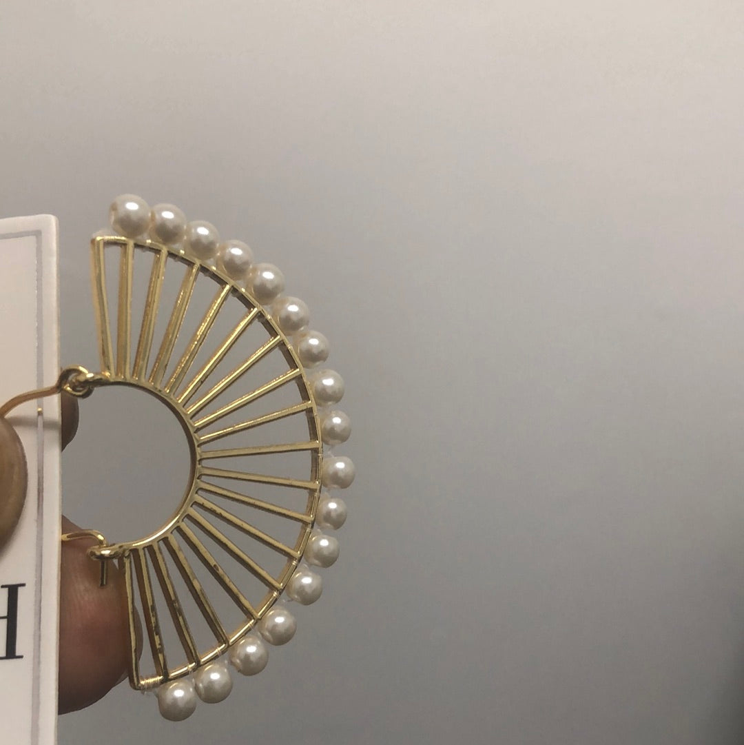 Gold Beaded Earrings