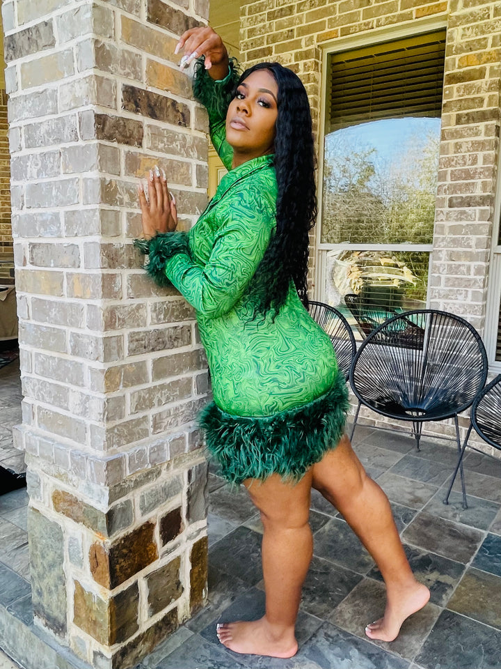 Green Designer Women Bodycon Dress
