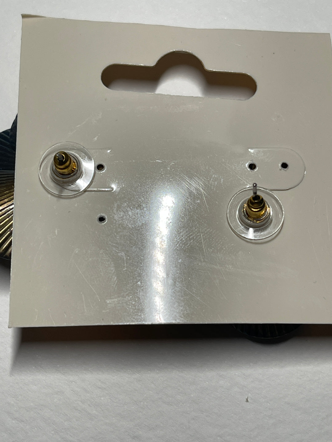 Black Floral Geometric Earrings