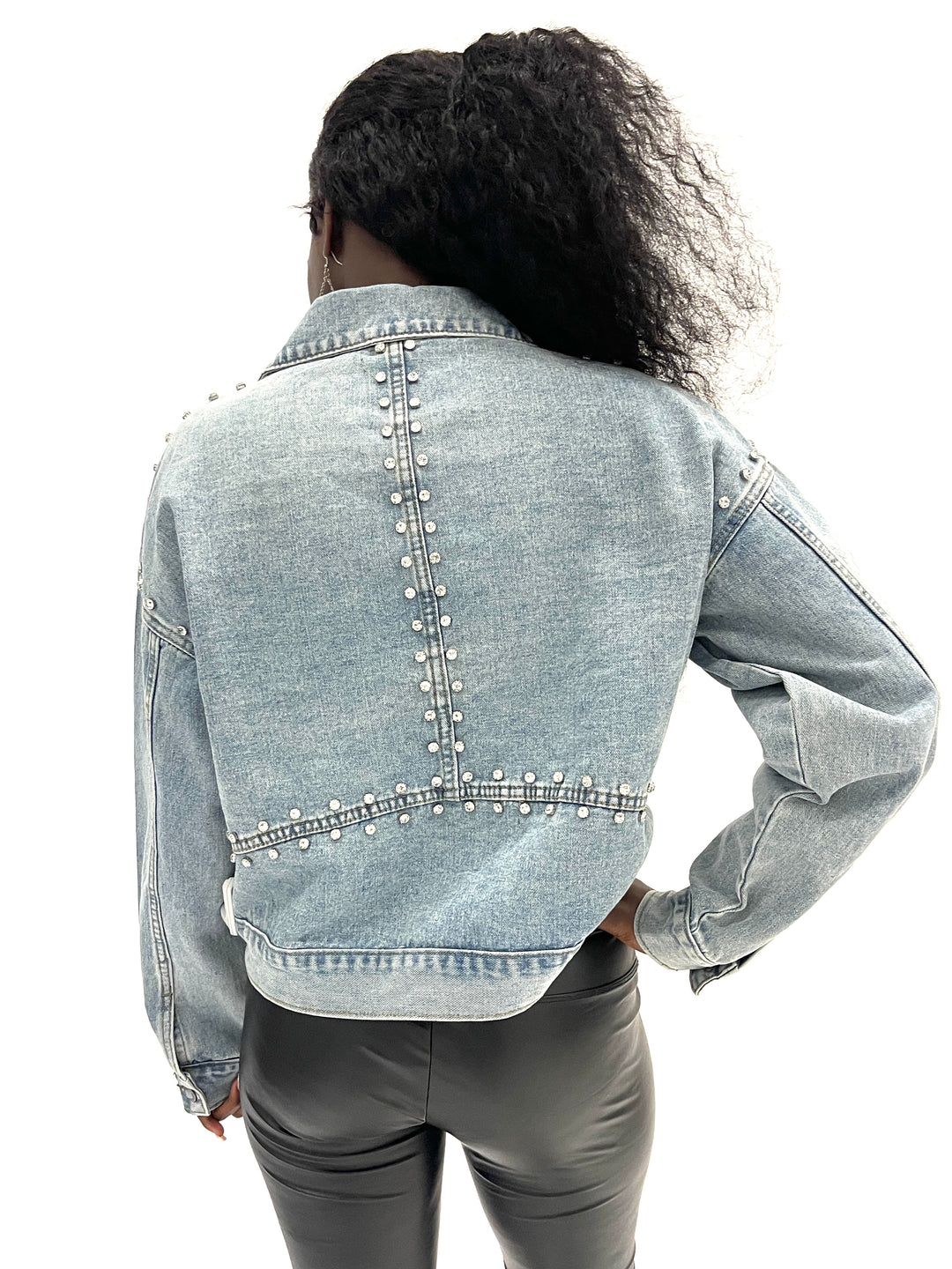 Denim Rhinestoned Jacket