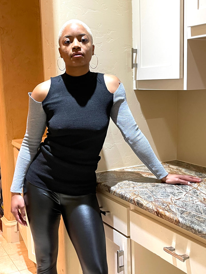 Goddess Off Shoulder Long Sweater Top