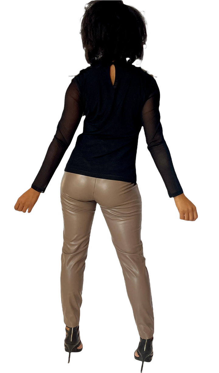 Ooh La La Black Feather Top