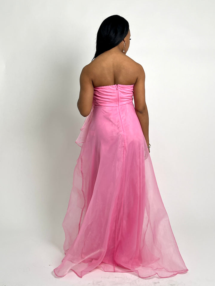 Pink Maxi Mesh Dress