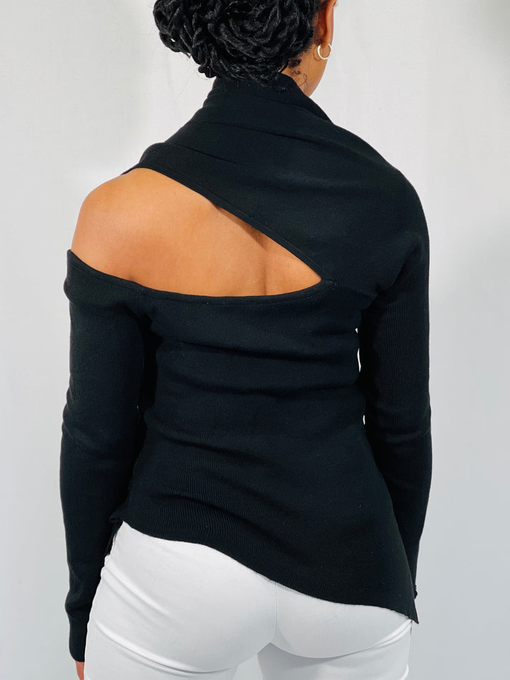Sassyn Asymmetrical Black Top