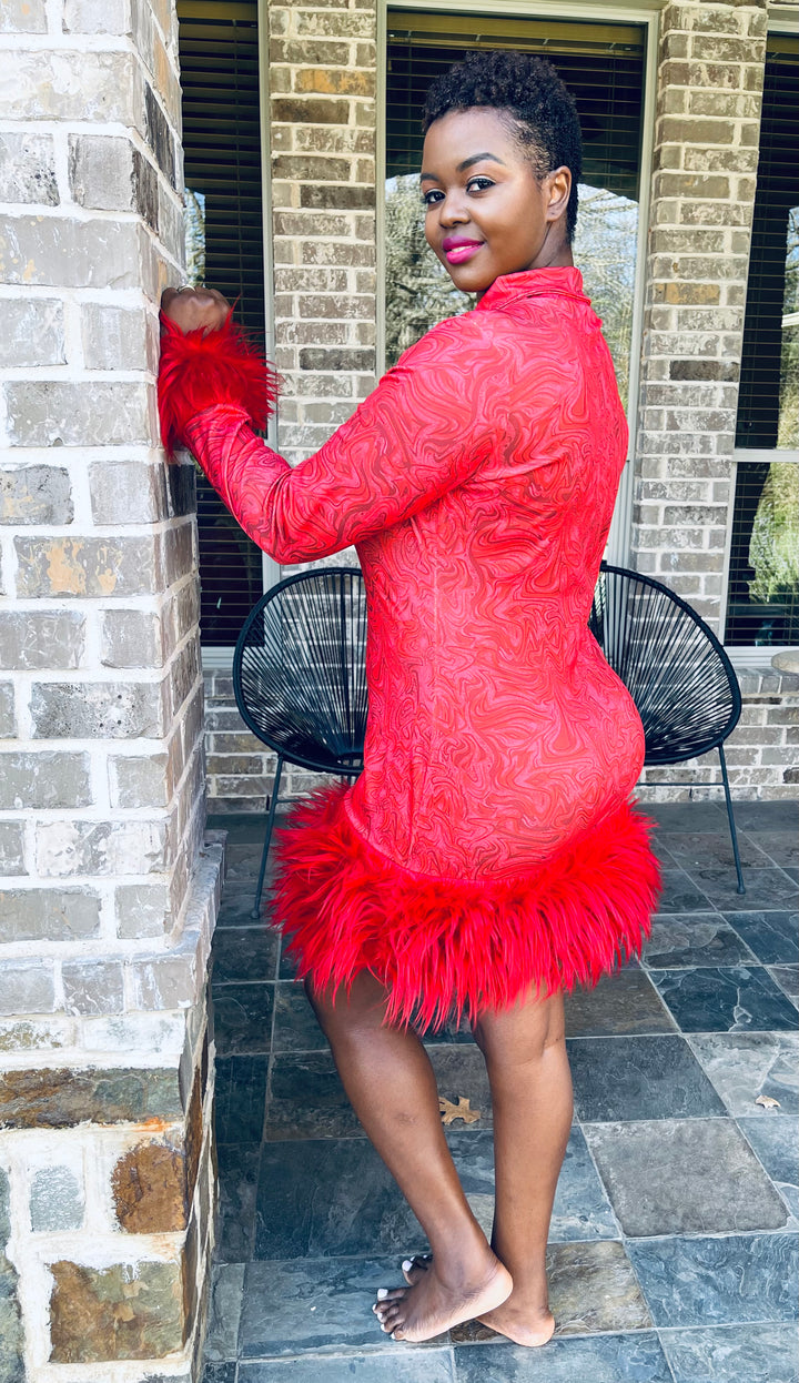 Red Designer Women Bodycon Dress